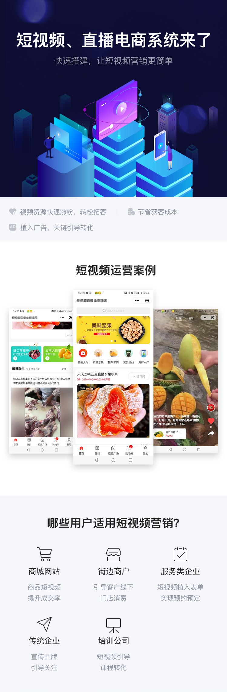 短視頻、直播電商系統(tǒng)